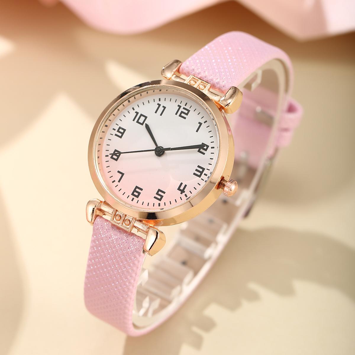 

Женские часы, модные, милые и универсальные, с кожаным ремешком, женские, кварцевые, наручные часы, женские часы