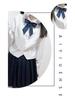 Early Autumn Women's Long-Sleeve White Japanese JK College Style Accordion Pleat Shirt