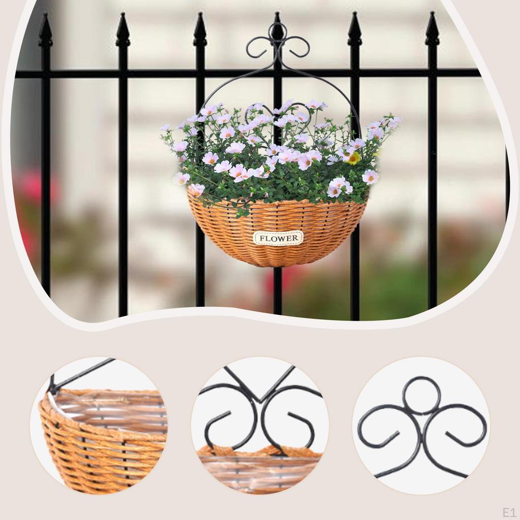Hanging Planter Wall Flower Basket for Home Decor, Hand Woven, Decorative Planter,