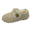 French Velcro Shallow Mouth Mary Jane Women's Shoes 2025 New Velvet Warm One-pedal Flat-soled Beanie Cotton Shoes