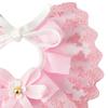 Haustier Lätzchen Waschbar Spitzenbesatz Verstellbarer Riemen Niedlich Exquisiter Haustierschal für Hund Katze Rosa L (32.5cm   12.8in)