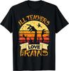 NEW Funny Teacher All Teachers Love Brains Funny Halloween T-Shirt - MADE IN USA