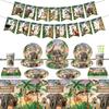 Jungle Animal Zoo Birthday Party Decorations For Boys Jungle Theme Party Supplies For 1st Birthday Tableware Included