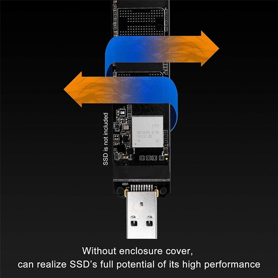 M.2 NVME SSD To USB3.1 Adapter Card PCI-e To USB-A 3.0 10Gbps For 2242/2260/2280