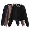 European and American Women's Casual Long-Sleeve Baseball Jacket