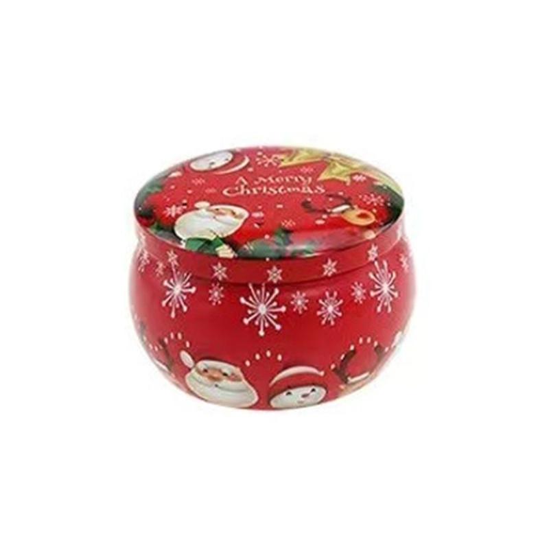 Weihnachts-Runde Eisen-Geschenkboxen Stabile Konstruktion Perfekt für Weihnachtsgeschenke Aufbewahrung von Süßigkeiten Kleinen Geschenken
