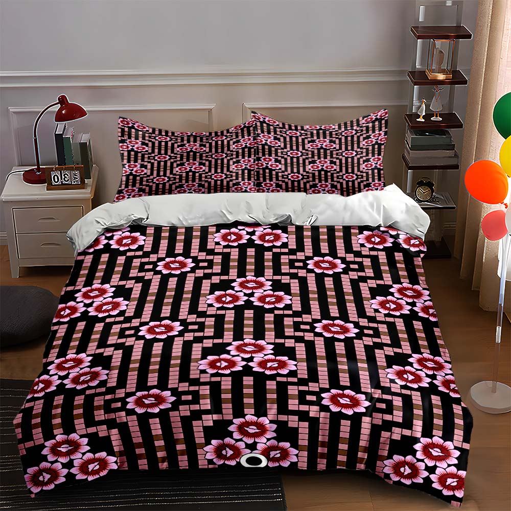 Geometric, floral, striped. Bedding Duvet cover sets Duvet covers Pillowcases gifts (1 * Duvet Cover 2 * Pillowcases, without duvet insert)