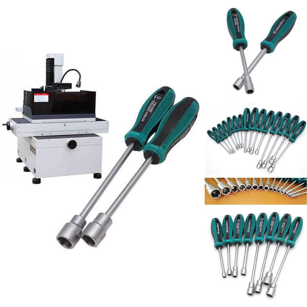 Premium Metal Socket Driver Wrench Screwdriver Hex Nut Key Nutdriver Tool Set 3-14mm