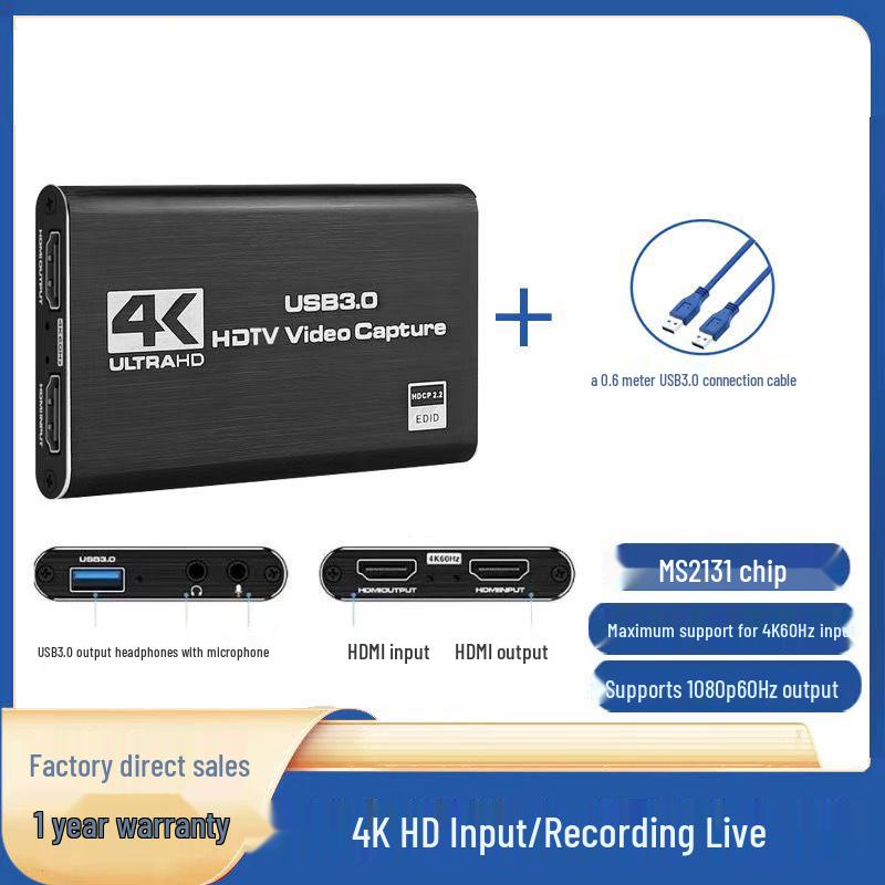 

Карта захвата USB 3.0 HDMI для видео высокой четкости, камеры, потоковой передачи игр и записи
