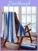 Minimalist Striped Cotton Beach Towel With Absorbent Quickdry Fabric For Adults Outdoor Use