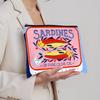 A Sardine Patterned Makeup Bag- Multifunctional Zipper Pouch, Jewelry Storage Bag, Perfect Travel Zipper Small Storage Bag.