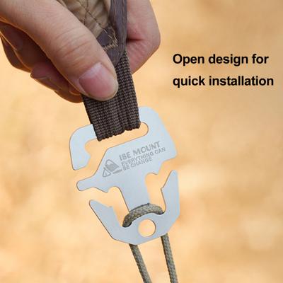 Stainless Steel Canopy Fixing Buckle Portable Lightweight Heavy Duty Awning Rope Fixing Windproof Hook Metal Fastener Outdoor Camping Hiking