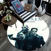 Matrix Poster pattern round rug,Carpet Rug for Living Room Bedroom Playroom ,Non-slip Floor Mat,Holiday Gifts and Birthday Gifts.