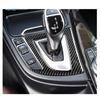 Carbon Fiber Decal Gear Shift Panel Cover Trim Parts For BMW 3 4 F32 F30 F34 GT
