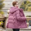 Women's Hooded White Duck Down Winter Puffer Jacket