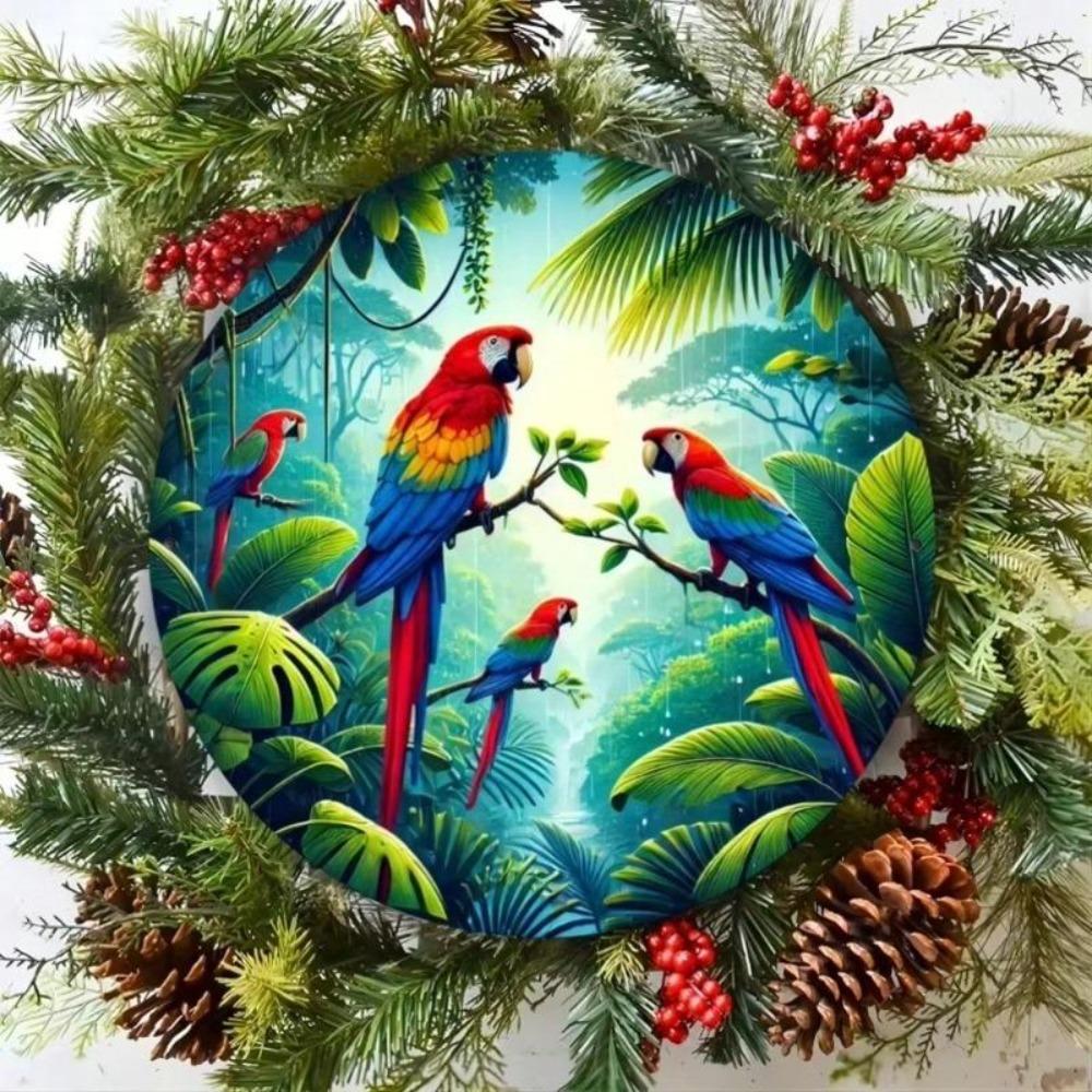 Windproof Waterproof Aluminum Jungle Metal Wall Art for Home and Office Decor