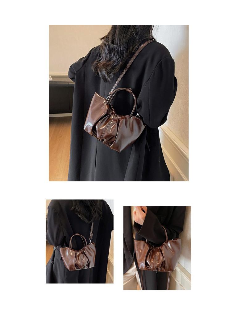 2025 Autumn French Pleated Cloud Bag: New Fashion Textured Casual Handbag & Crossbody