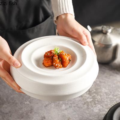Creative Ceramic Dinner Plate Hotel Restaurant Steak Sushi Plate Dessert Cake Plates Superior Restaurant Appetizer Tableware