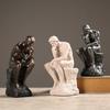 26cm Resin Sandstone Thinkers Statue Retro Creative People Ornaments Home Decorations Accessories Handmade Crafts Gifts