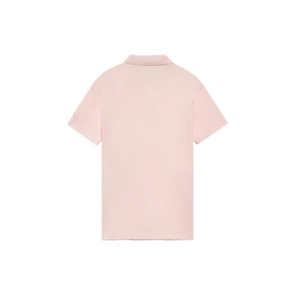 Li-Ning Pure Color Logo Polo Shirt Women Tops Pink APLS058-4