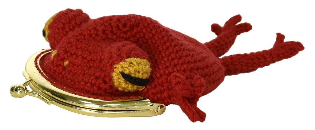 NASKA Hand-Knitted Frog Purse Kit HT-15 Red
