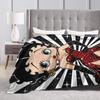 B-Bettys Boops Soft Warm Blanket  Kids Plush Bedding Throws Print Home Decor Flannel Bedspread Sofa Bed Cover
