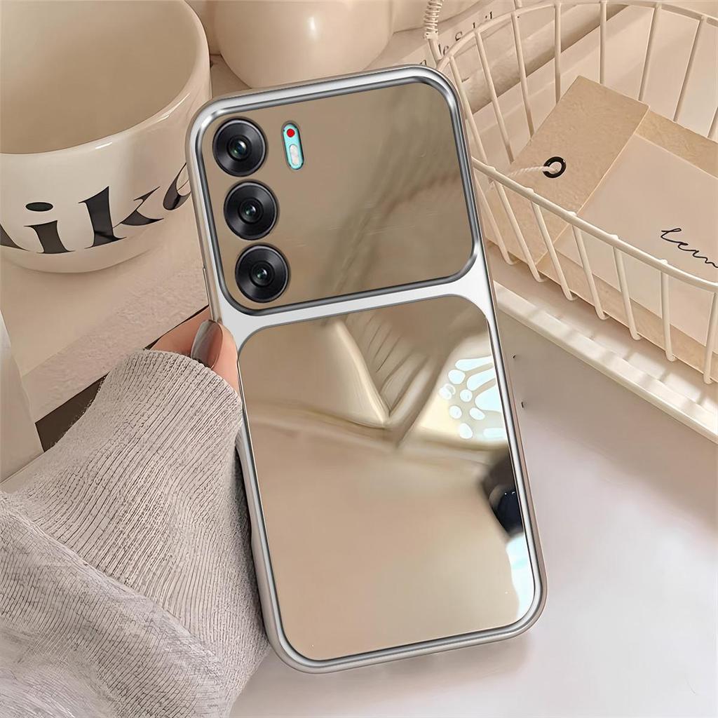 Case for TECNO CAMON 40,Pro 5G Trending Big Window Cover Mirror Phone Casing