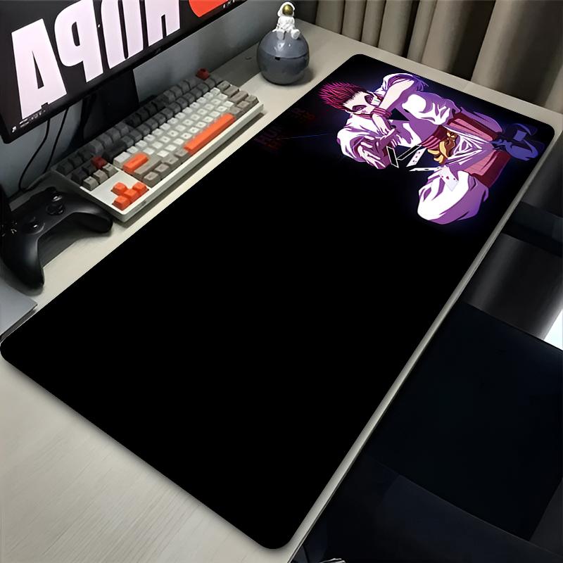 Grand Tapis de Souris Hunter X Hunter Hisoka Morow Anime Pad d'Ordinateur Tapis de Souris de Jeu Accessoires Antidérapants Bureau Ordinateur Portable Deskpad DeskMat