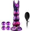 Monster Dildo Fantasy Ovipositor Dildo with 4 Eggs, Big Knot Dildos Cock Dildos with Inflatable Pump, Anal Toys for WOMEN AND Men Gay