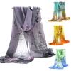 New Fashion Women's Printed Flower Soft Silk Chiffon Neck Scarf Wrap Shawl Stole