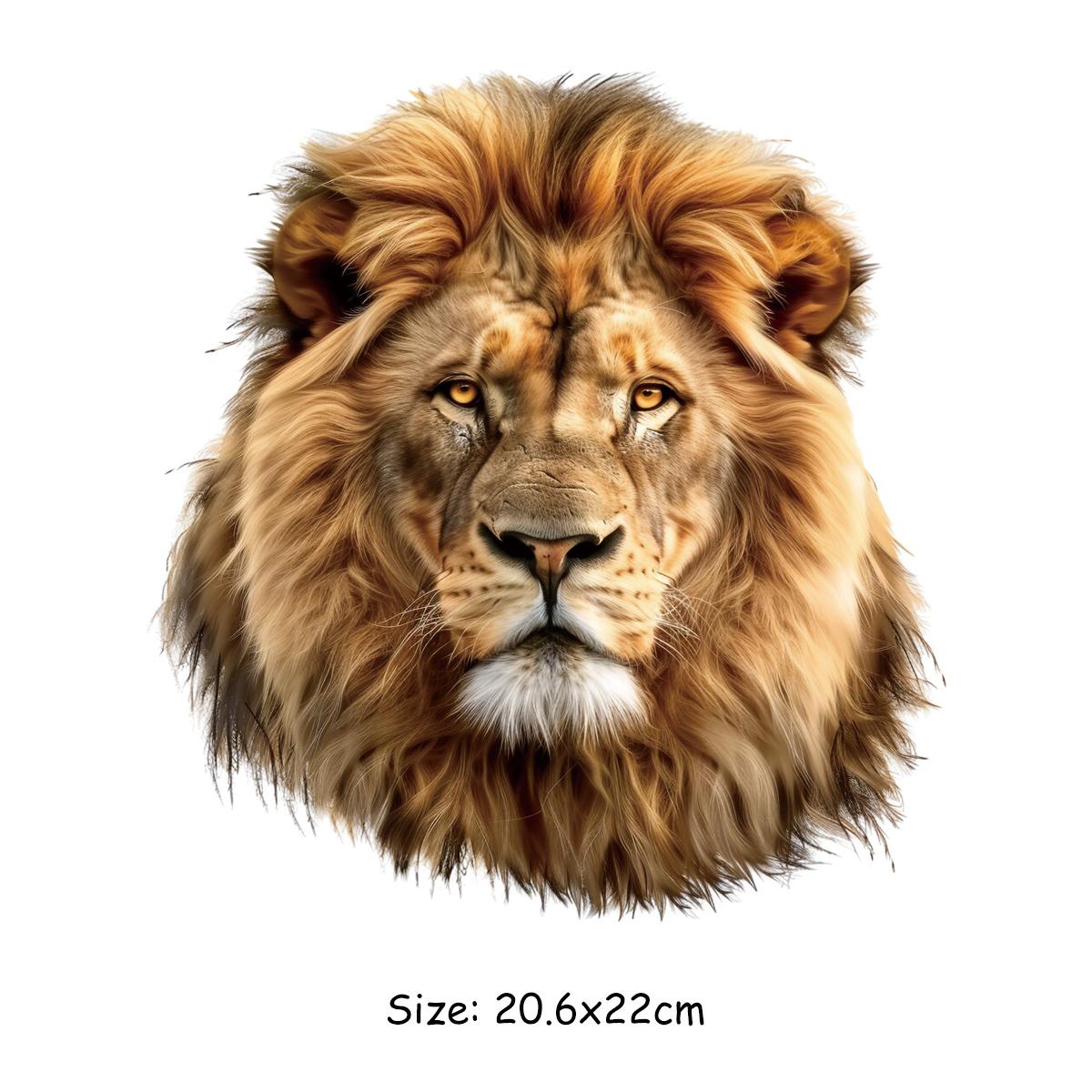 

Яскравий лев Parches наклейки термопринт наклейки толстовки наклейки на одяг Parches Ropa своїми руками термопрес аплікація термоперенесення