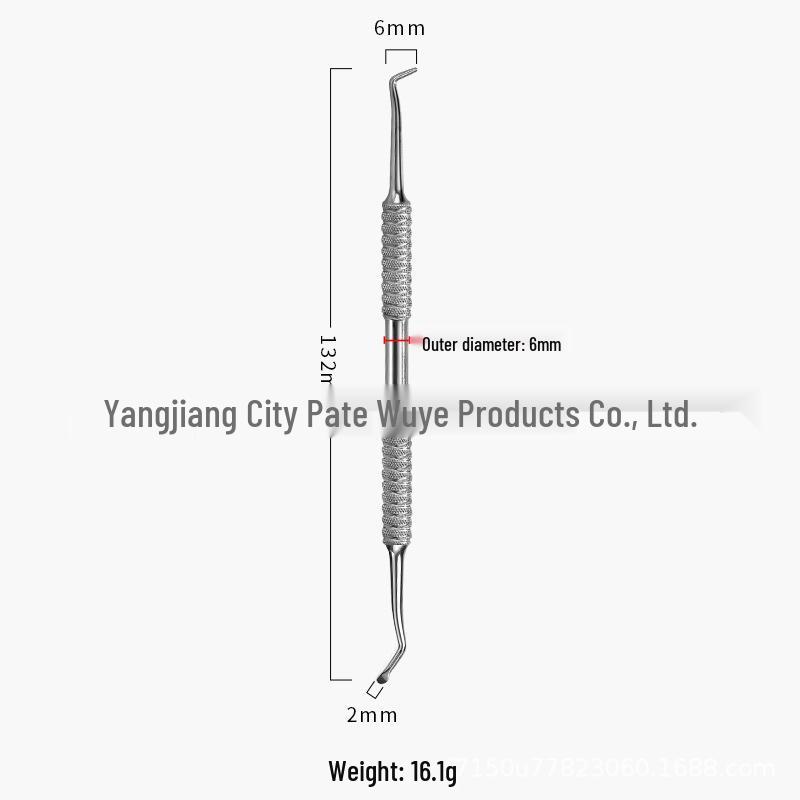 Russian-Style Ingrown Toenail Remover: Pedicure Tool with Spoon and Groove Hook