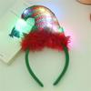 KX4B 6pcs Christmas Headband Lighted Elf Hat Headwear Holiday Gift for Women Girl