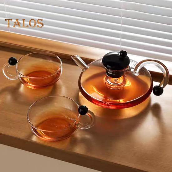 Glass Tea Pot with Removable Tea Brewer Filtration Heat Resistant Glass Teapot for Loose Leaf Tea Stove Microwave Safe BPA-Free Tea Infuser Pitcher