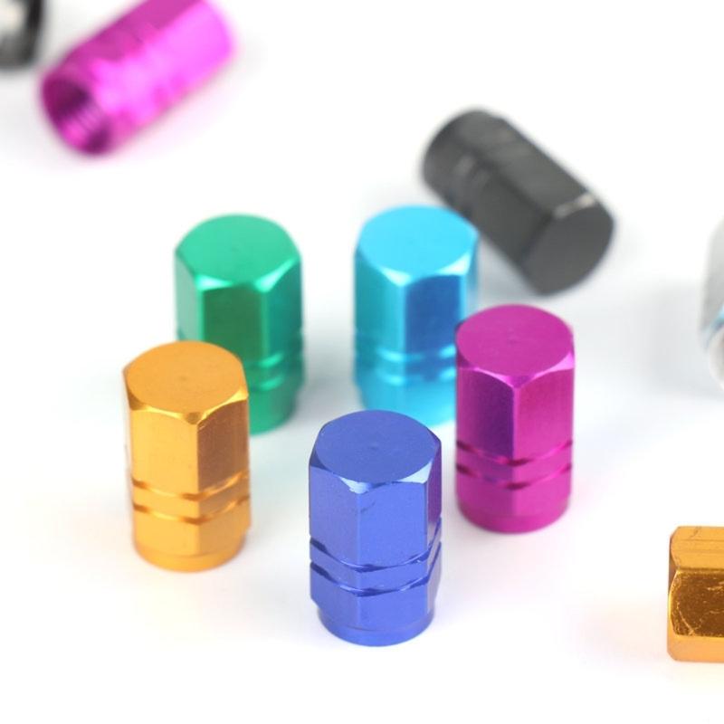 4Pcs Car Tire Adapter Stems Cap Simple Tire Adapter Cap Aluminum Tire Wheel Stem Air Adapter Cap Car Accessories