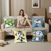 K-Keroro G-Gunsou Frog Pillow Case Plush Fabric Soft Double Sided Print Sofa Cushion Cover Throw Pillow Covers