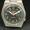 GENUINE VINTAGE SEIKO 5 AUTOMATIC JAPAN MENS GREEN COLOR DIAL WATCH a708595-1