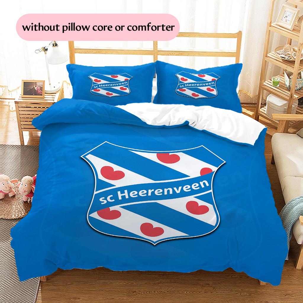 SC Heerenveen  Pattern Bedding Quilt Set  Home Decoration  Gift (1 * Duvet Cover + 2 * Pillowcase  Without Core)