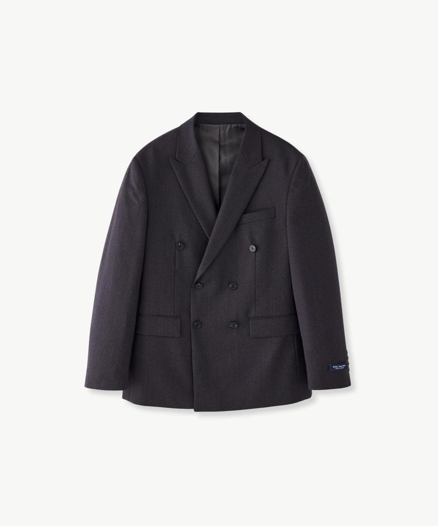 Stco Wool Solid Double-Breasted Jacket_Violet (Classic Fit)_Ssjxa61Dsv