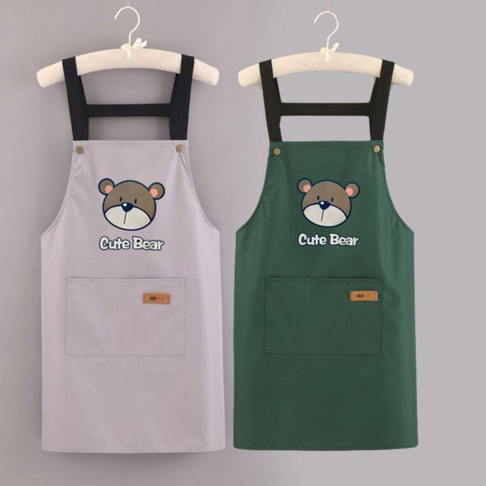 Waterproof Kitchen Apron Oil Proof Restaurant Uniform Durable Cartoon Cook Apron  Kitchen Use