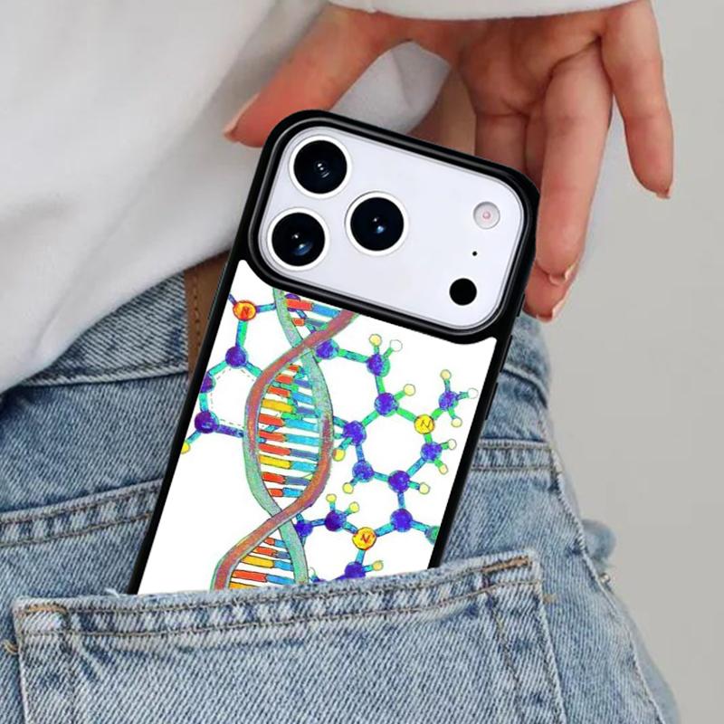 Science DNA Biology Phone Case for iPhone 17ProMax 12 13 14 15 16e 17 Pro Max Plus Air Cover