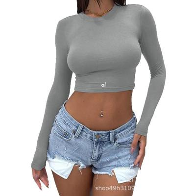 Alo Yoga Tight Long-Sleeve Crop Top for Running, Sports & Pilates