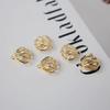 14K Gold-Plated Colorfast Hollow Zircon Seashell Pendant for DIY Scallop Bracelets, Necklaces, and Earrings