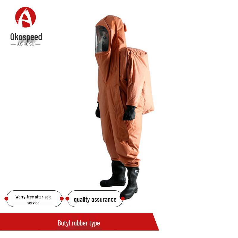 Aokospeed Class A Heavy-Duty Airtight Chemical Protective Suit with Backpack
