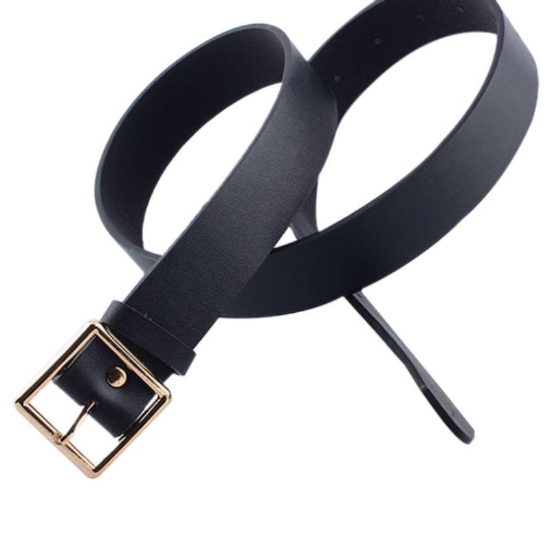 Lady's Leather Belt With Square Wide Belts Female Slim Waistband Female Ladies Apparel Accessories