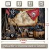 Pirate Treasure Map Tapestry - Vintage Nautical Home Decor & Party Background