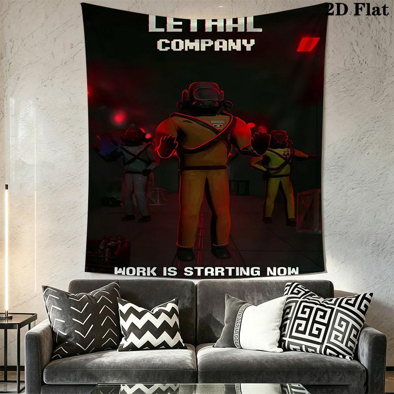 Lethal Company Wall Hanging Printed Fabric Blanket Decorative Tapestries for Bedroom Living Room Home Decor