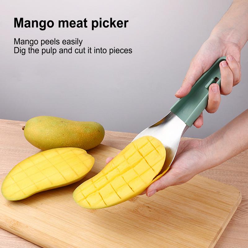 3in1 Mango Peeling Cutting Knife Mango Peeling Separator Mango Scoop Avocado Peeler Fruit Slicer Pitter Kitchen Gadgets