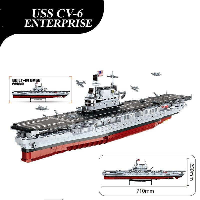 FC4206 Militär Slagskeppsserie Missouri Slagskepp Kryssare Modell Byggklossar Bismarck Kryssare Båt Klossar Leksaker Barnpresenter