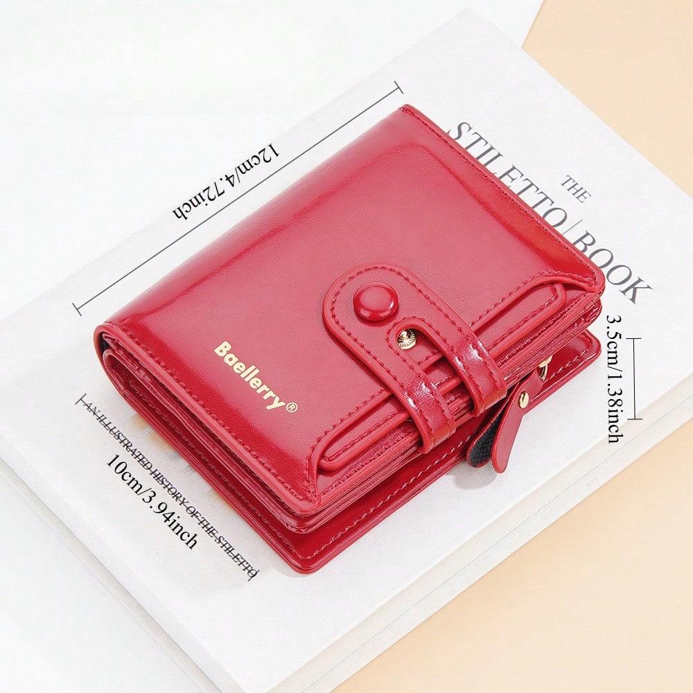 New Women's Short Wallet Glossy Multi-Card Zipper Change Bag Versatile Wallet